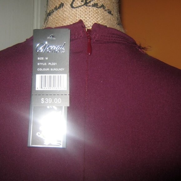 Special One Burgundy Medium Choker Dress - Picture 9 of 9